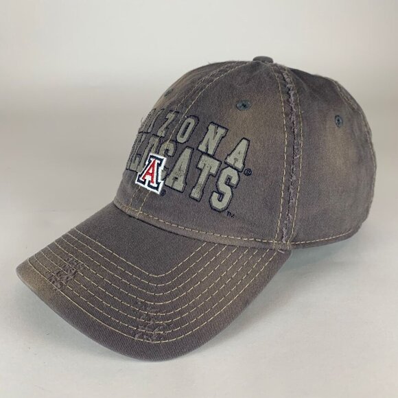 Arizona Wildcats NCAA Gray Blue The Game Distressed Relaxed Fit Strapback Hat - Picture 1 of 5